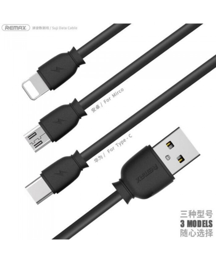 Remax RC-134 Suji Series Fast Charging & Data Transmission Cable USB To Micro / Type-C / Lightning